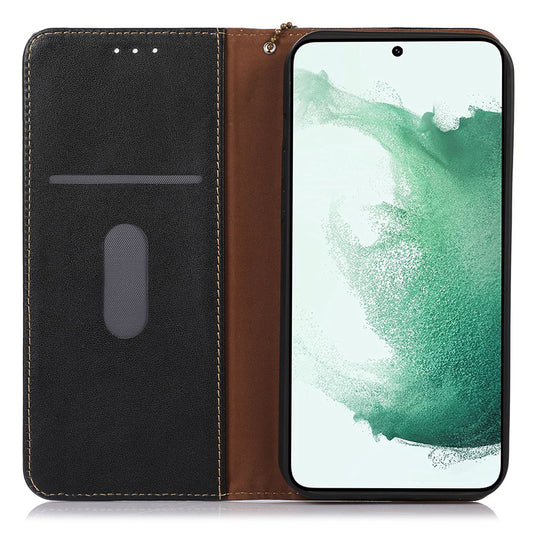 KHAZNEH For Xiaomi Poco X7 Pro 5G Case Wallet Genuine Cow Leather Phone Cover Nappa Texture