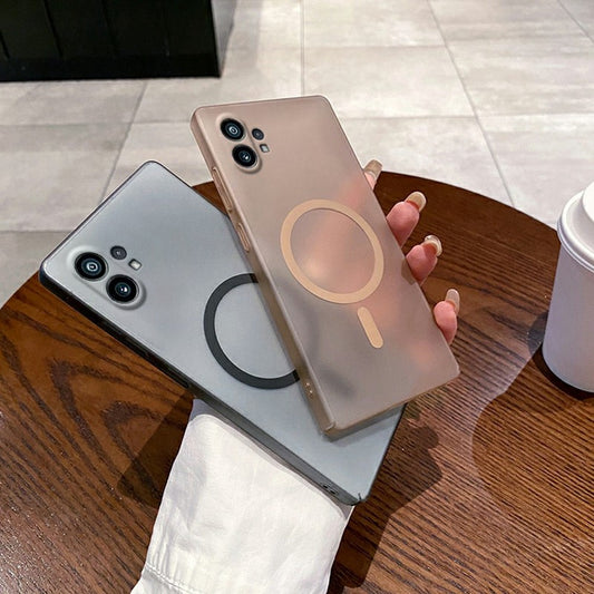 Nothing Phone (1) 5G Handyhülle – Magnetische Schutzhülle, aus mattiertem Polycarbonat, mit Kameralinsenschutz