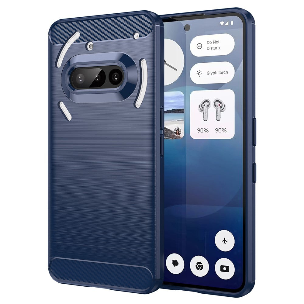 For Nothing Phone (3a) Case Protective Phone Cover Carbon Fiber Texture Brushed
