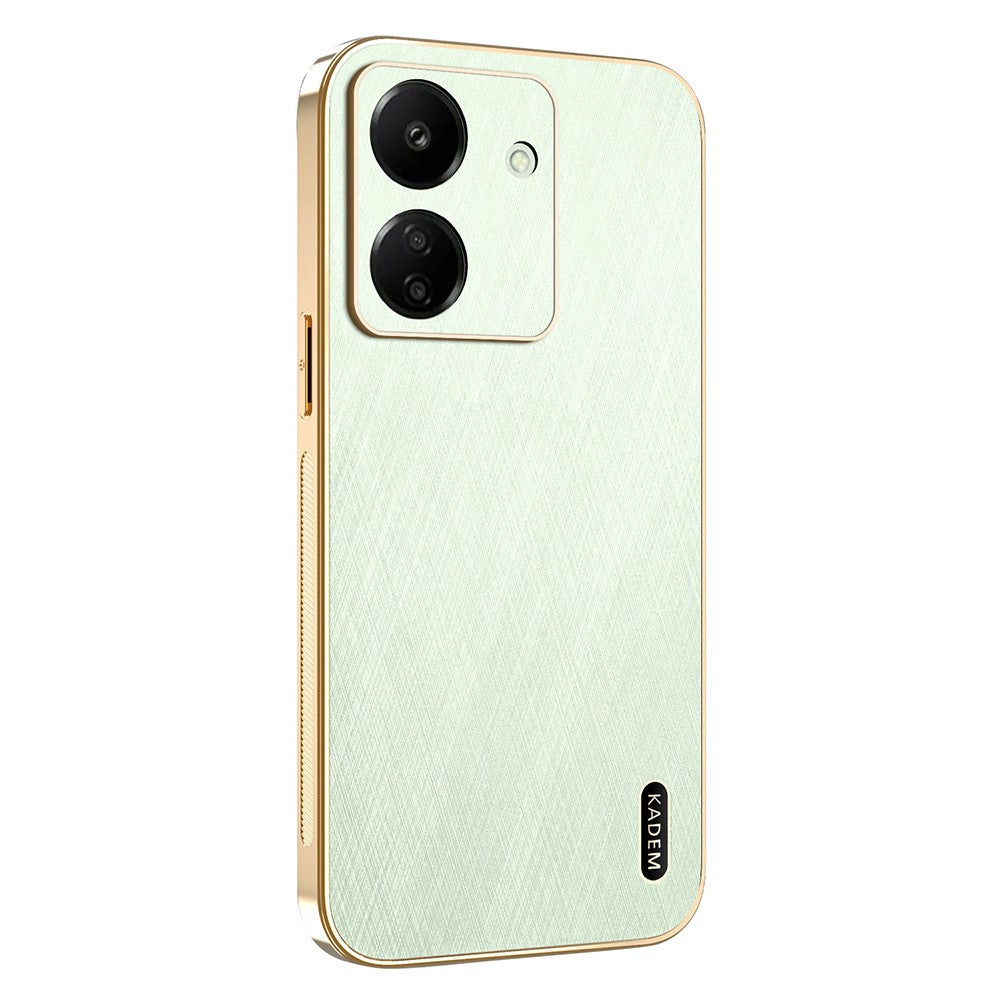 KADEM For Xiaomi Redmi 13C 4G / Poco C65 4G Case Electroplating Silk Texture PU + TPU Phone Back Cover