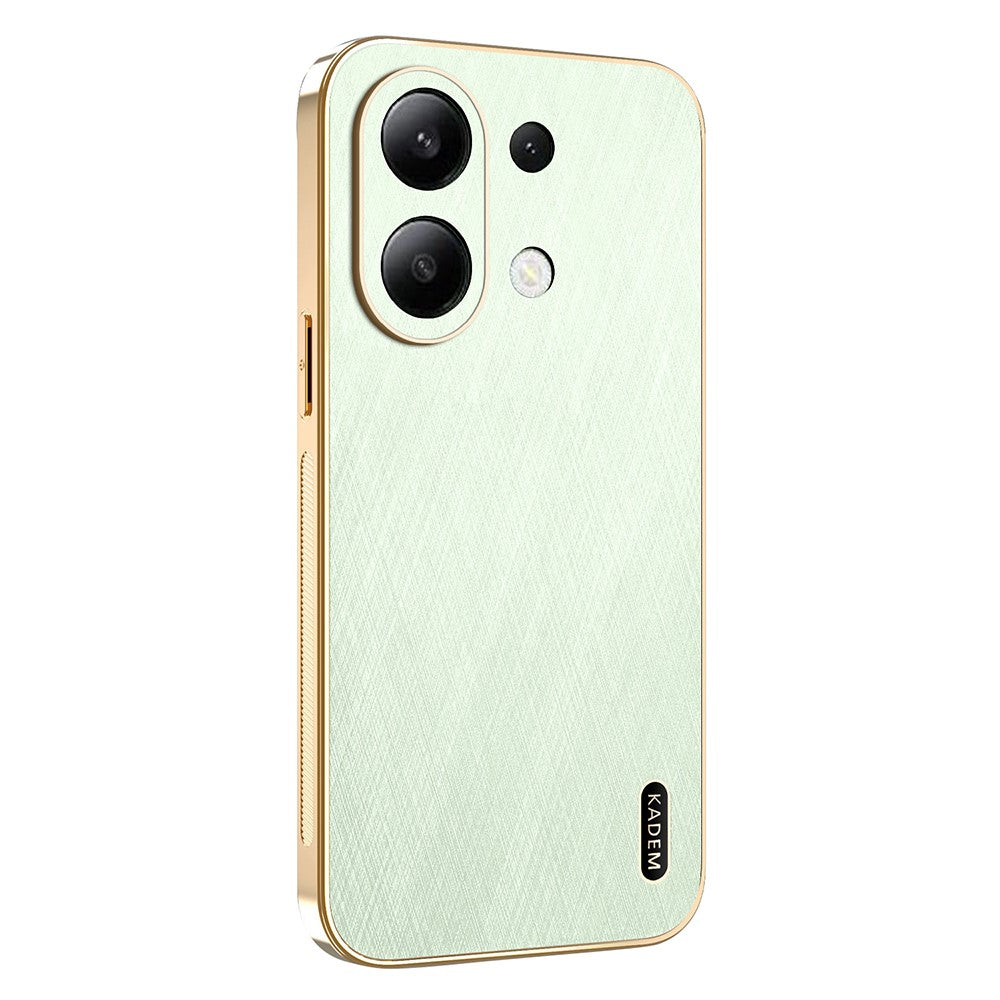 KADEM For Xiaomi Redmi Note 13 4G Case Electroplating Silk Texture PU + TPU Phone Back Cover