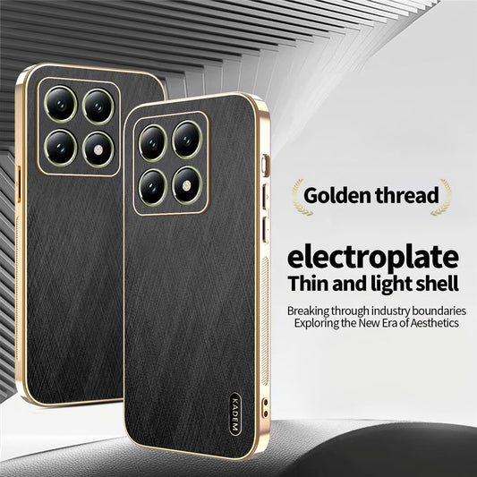 Xiaomi 14T Handyhülle – KADEM Gehäuse aus galvanisiertem Seidentextur-PU + TPU