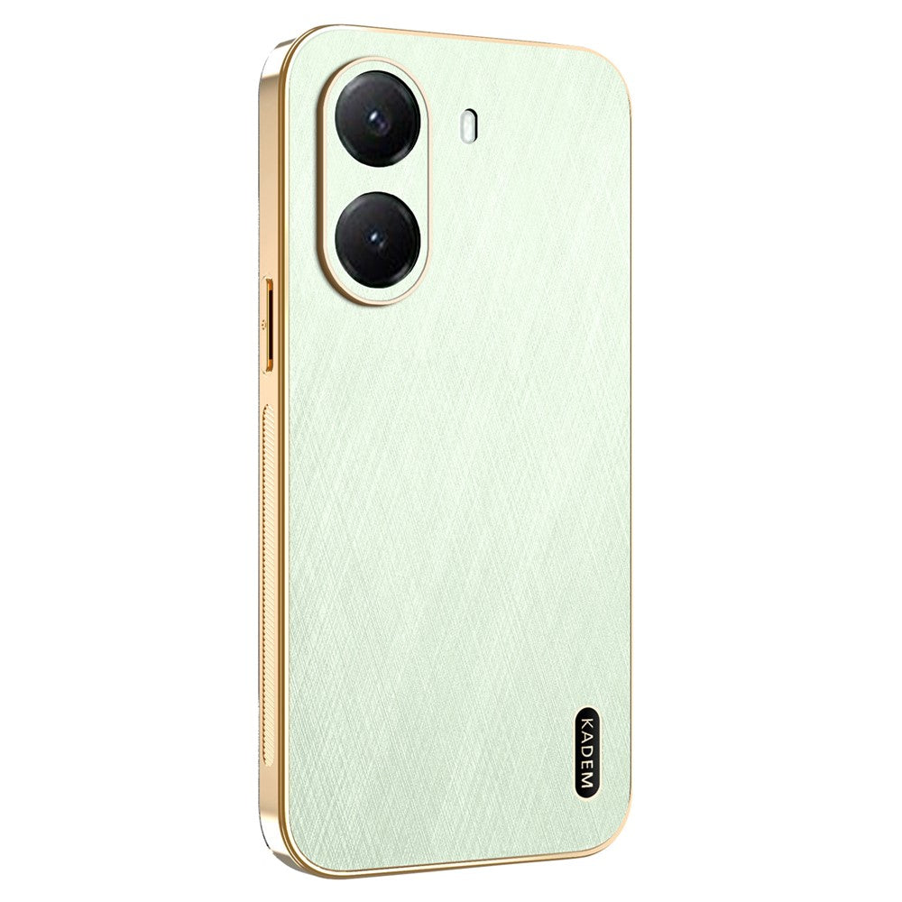 KADEM For Xiaomi Poco X7 Pro 5G Case Electroplating Silk Texture PU + TPU Phone Back Cover