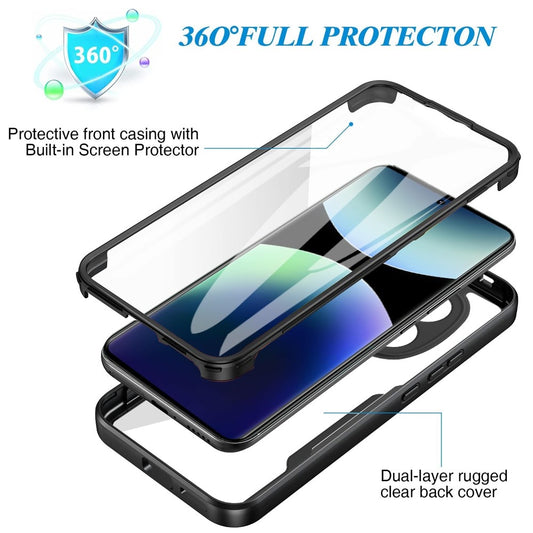 Xiaomi Redmi Note 14 Pro 4G Handyhülle – Gehäuse aus Acryl + transparenter TPU- mit PET-Bildschirmfolie