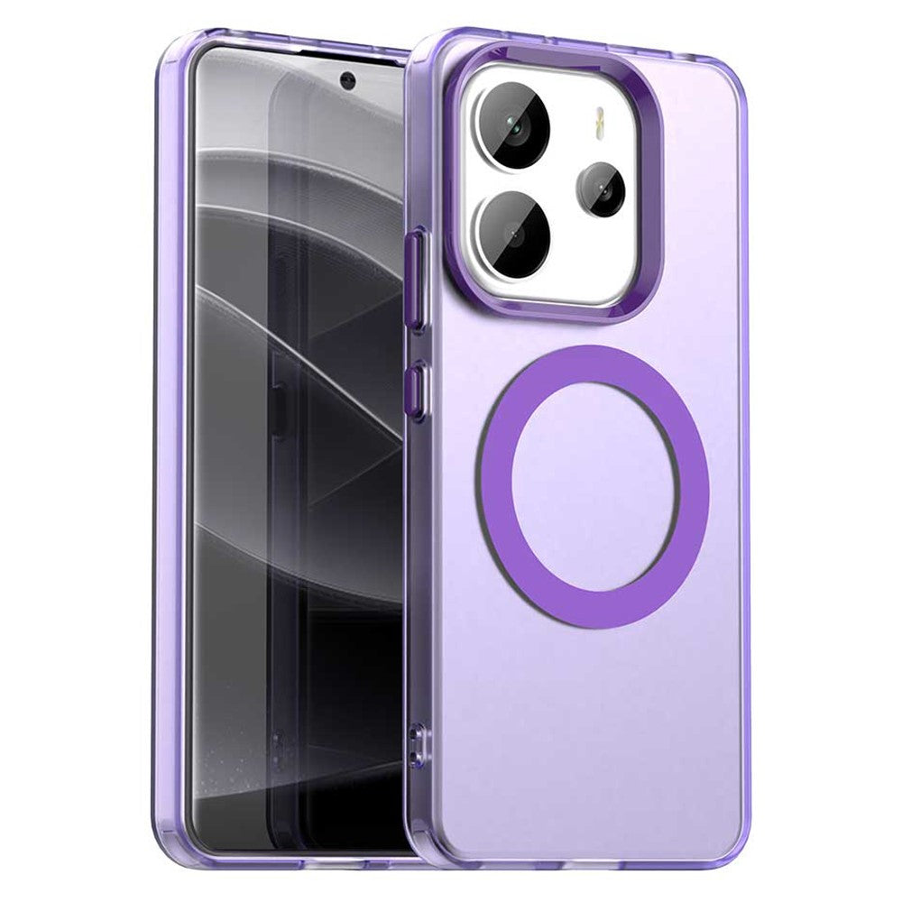 For Xiaomi Redmi Note 14 4G (164.84mm) Case Magnetic Case Anti Drop Hybrid Phone Back Cover