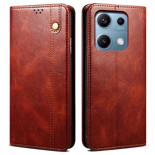 Xiaomi Redmi Note 14S 4G Wallet-Handyhülle – Crazy Horse Textur Waxy Leder Standfunktion