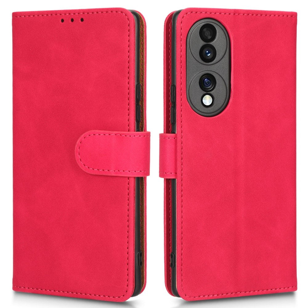 For Honor 70 5G Full Protection PU Leather Phone Case Skin-Touch Feeling Wallet Stand Phone Cover