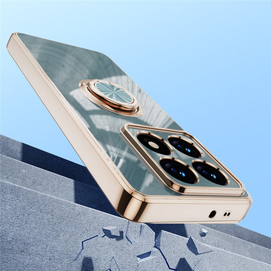 Xiaomi 14T Handyhülle – Präzise Aussparungen, 6D-Galvanik-TPU- mit Ringhalter