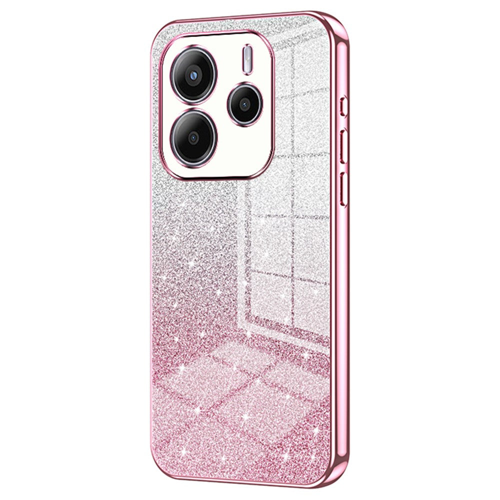 For Xiaomi Redmi Note 14 4G (163.25mm) Case Electroplating Gradient Glitter TPU Phone Cover