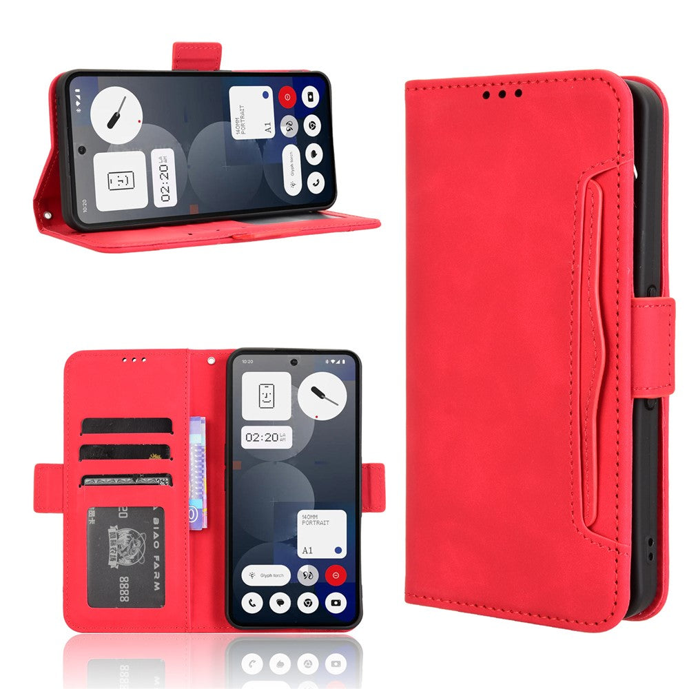 For Nothing Phone (3a) Pro Leather Case Phone Wallet Cover with Multiple Card Slots