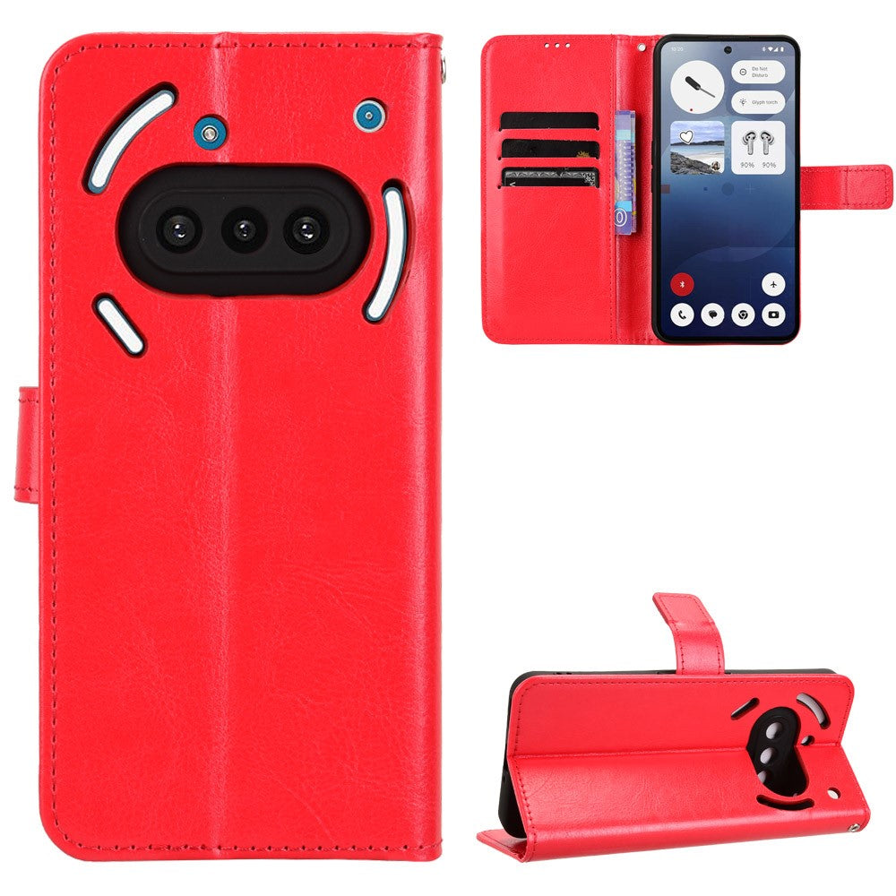 Nothing Phone (3a) Wallet-Handyhülle – Aus strukturiertem Leder