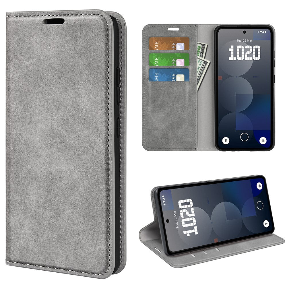 Nothing Phone (3a) Pro Wallet-Handyhülle – Aus PU-Leder, mit Ständer, Schutzhülle mit griffiger Oberfläche