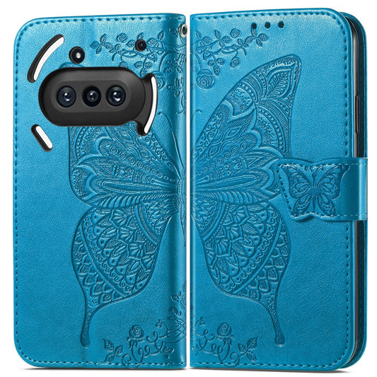 Nothing Phone (3a) Wallet-Handyhülle – Aus PU-Leder mit Schmetterlingsmuster
