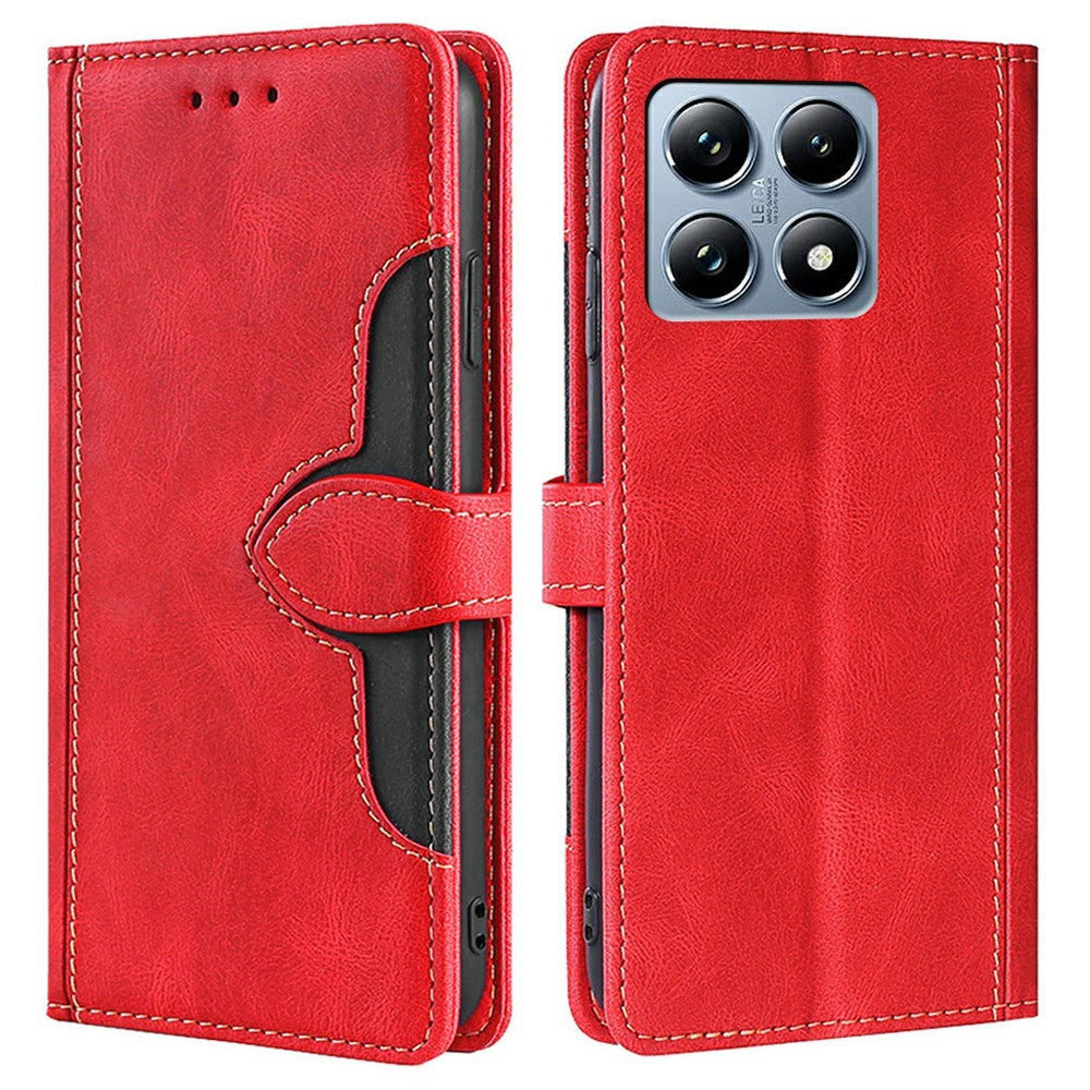 For Xiaomi 14T Pro Case Leather Wallet Phone Cover with Straw Hat Magnetic Clasp