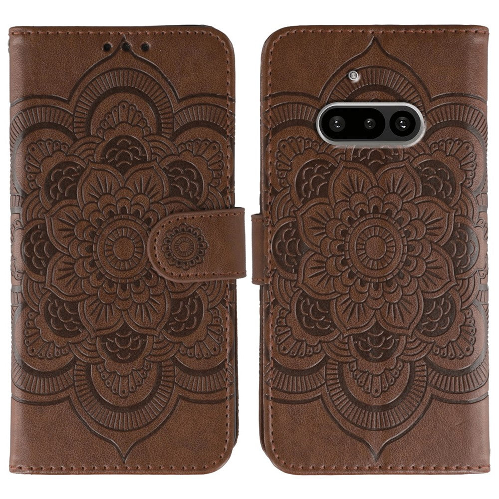 Nothing Phone (3a) Wallet-Handyhülle – Aus PU-Leder mit Mandala-Aufdruck