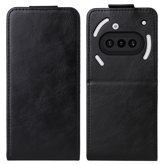 For Nothing Phone (3a) Stand Case Magnetic Clasp Vertical Flip Leather Phone Cover with Card Holder