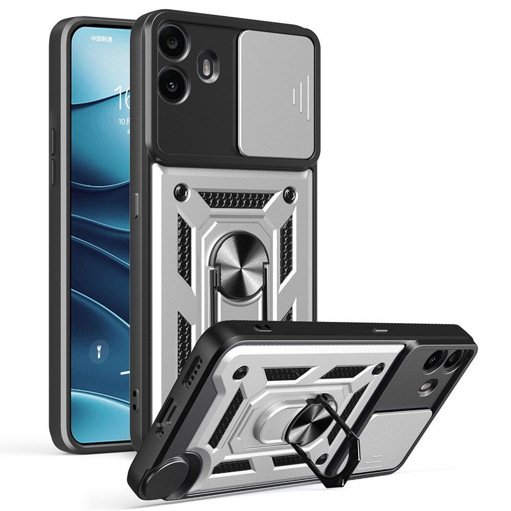 For Nothing CMF Phone 1 Case with Slide Camera Lid PC + TPU Kickstand Phone Cover