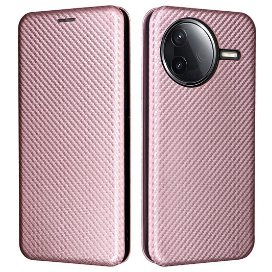 Phone Case for Xiaomi Poco F7 Pro 5G / F7 Ultra 5G / Redmi K80 5G / K80 Pro 5G Carbon Fiber Texture Drop-Proof PU Leather Cover