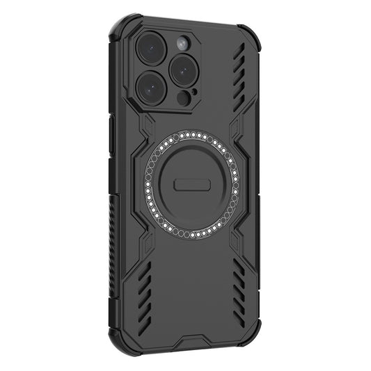iPhone 15 Pro Max magnetische Hülle – Mit Schmetterlingsrüstung & Hohlwärmeableitung