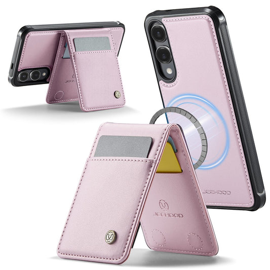Galaxy S25 Edge Leder-Hülle mit Kartenfach & RFID-Schutz – MagSafe kompatibel