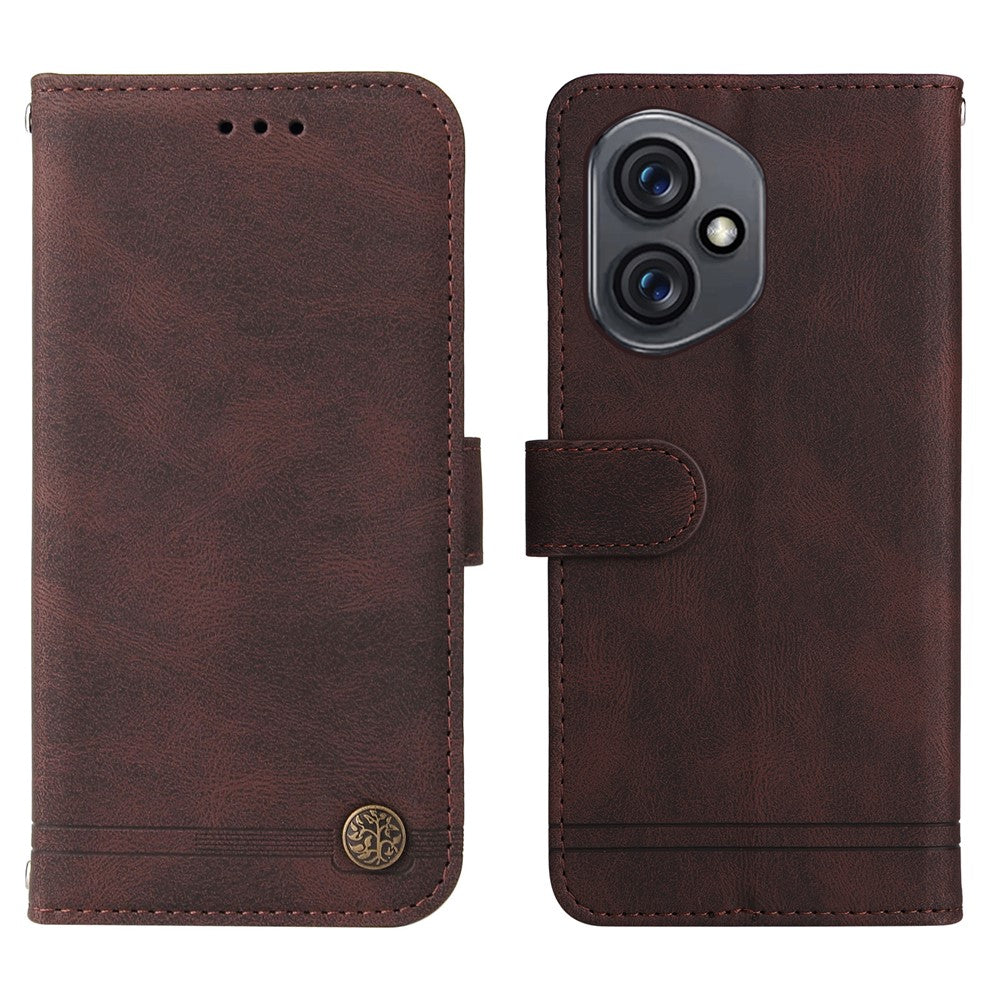 For Honor 400 5G (Global) Leather Wallet Cases Skin Touch Phone Cover Stand with Strap