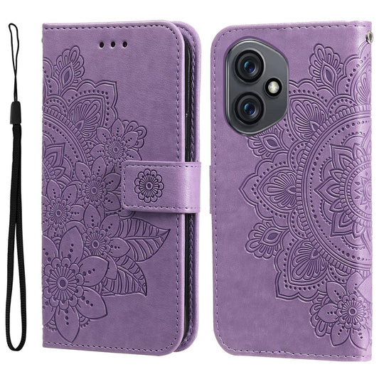 Honor 400 5G (Global) Handyhülle – mit Blumenmuster, PU-Leder, Brieftaschenständer