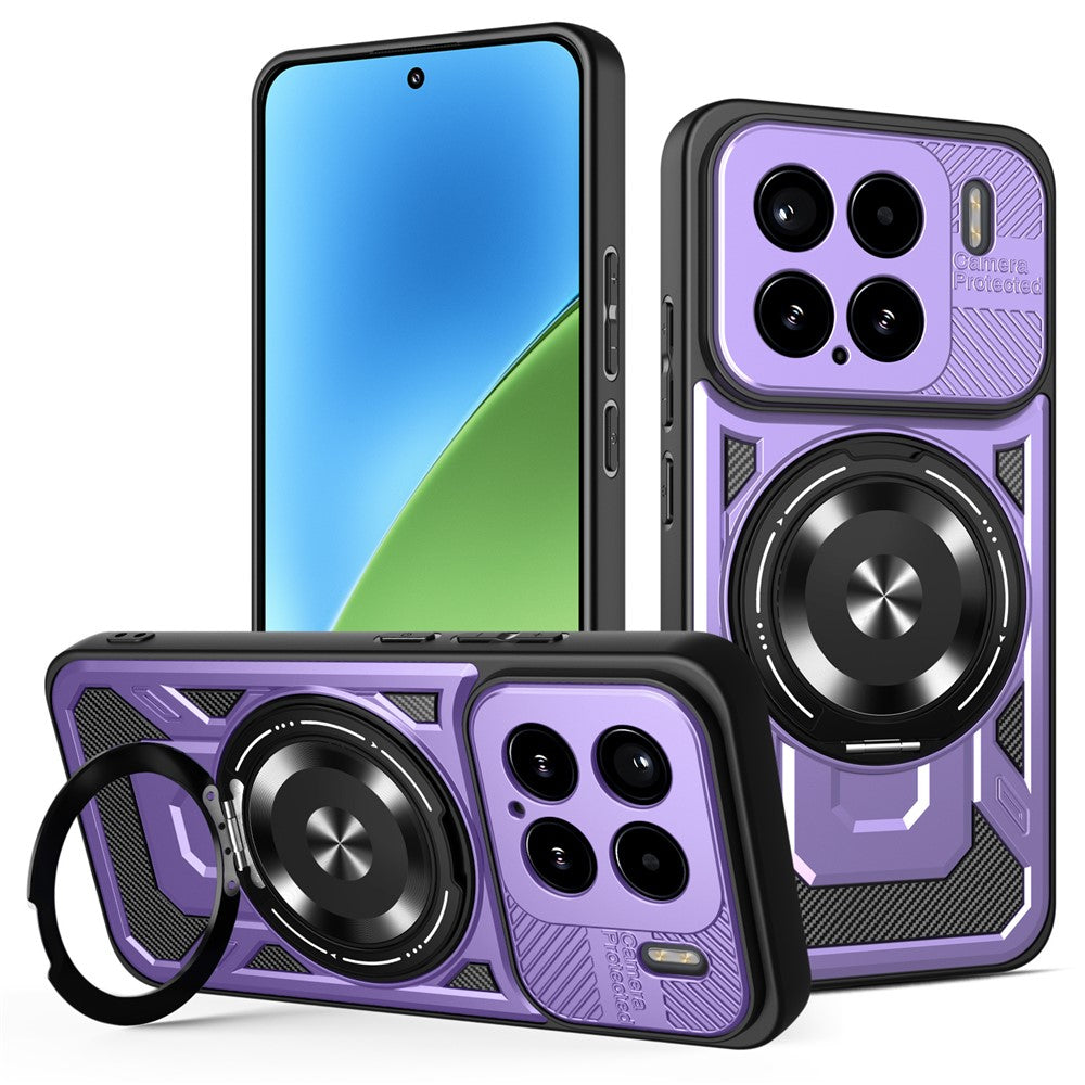 For Xiaomi 15 Magnetic Case Rotating Kickstand TPU + PC Phone Cover