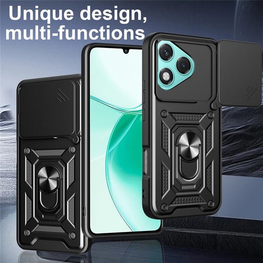 Honor 400 Lite 5G Handyhülle – mit Standfunktion, mit Kamera-Schiebeabdeckung, aus TPU / PC