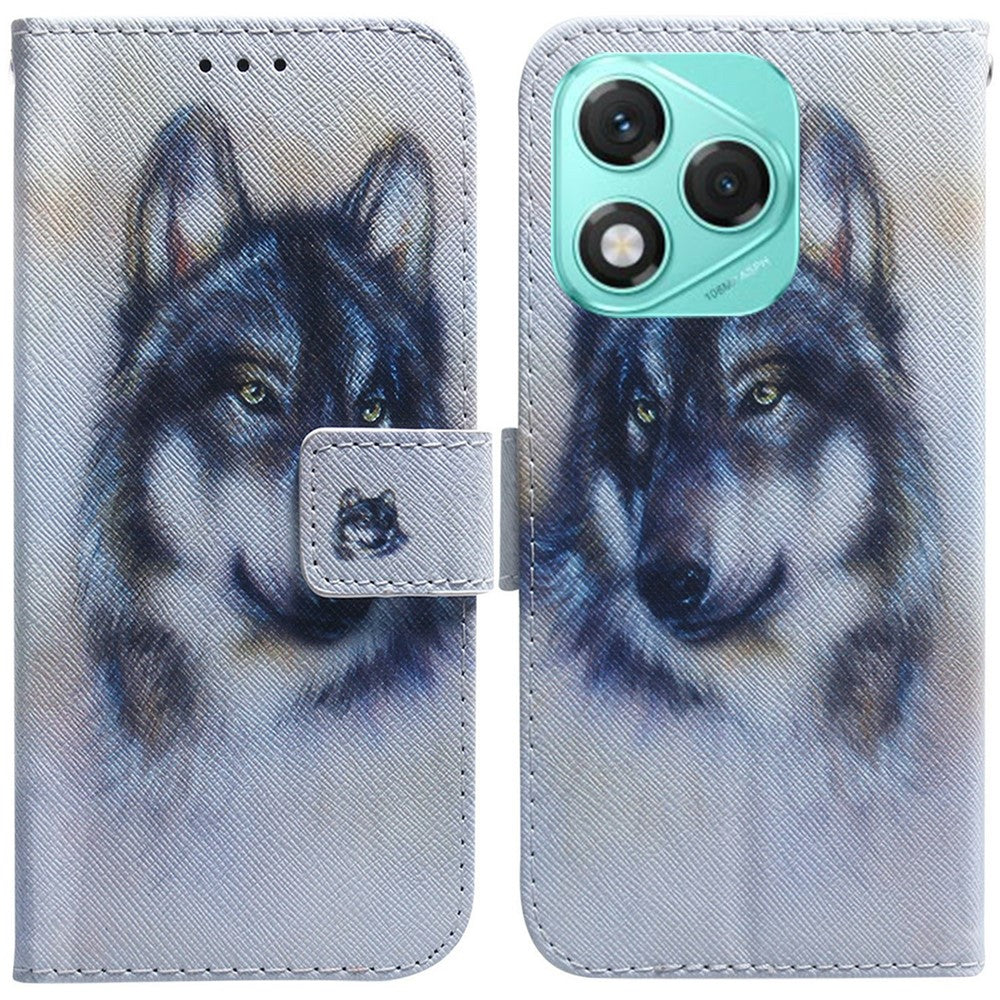 For Honor 400 Lite 5G Wallet Case Pattern Print Leather Phone Cover