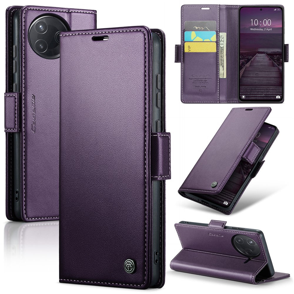 CASEME For Xiaomi Poco F7 Ultra 5G / Xiaomi Poco F7 Pro 5G Case 023 Series RFID Blocking Leather Wallet Stand Phone Cover