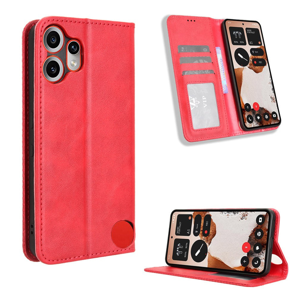 Nothing CMF Phone 2 Pro Wallet-Handyhülle – Aus strapazierfähigem PU-Leder, mit Standfunktion & integriertem Portemonnaie