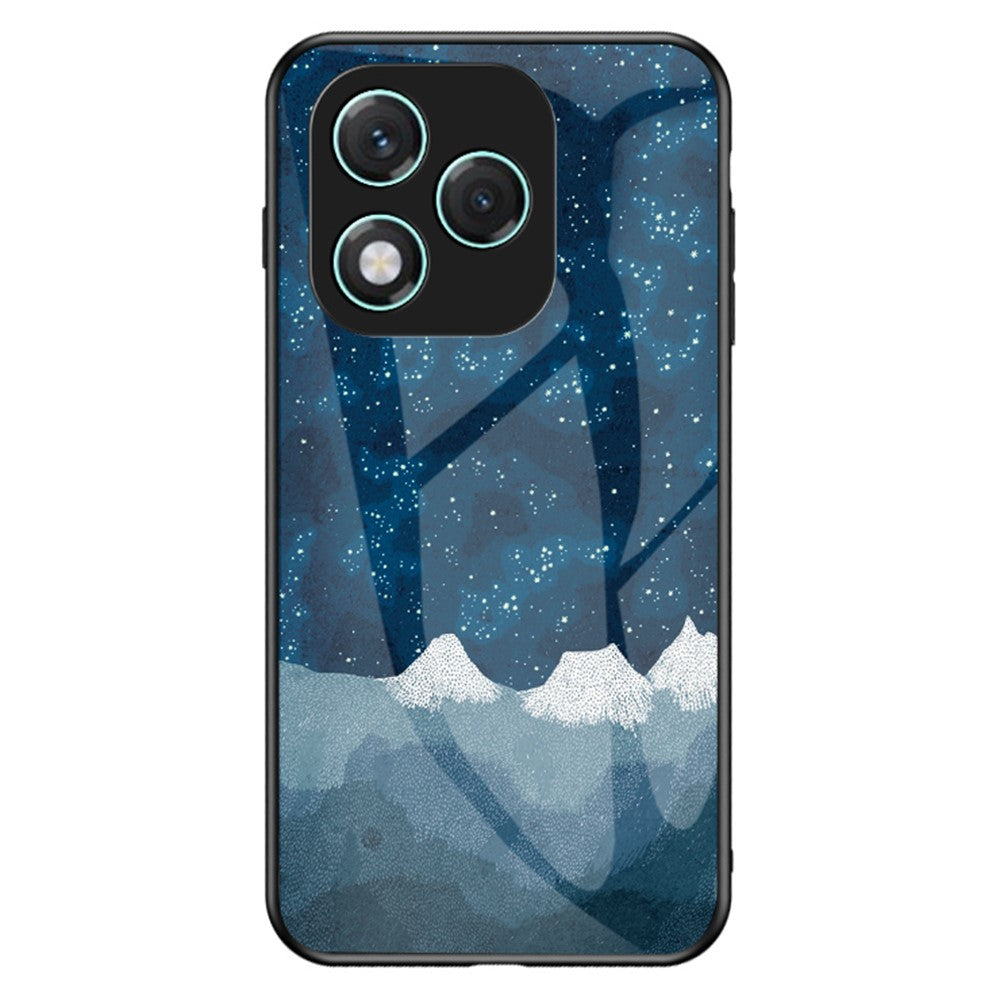 For Honor 400 Lite 5G Case Starry Sky Pattern Tempered Glass Phone Cover