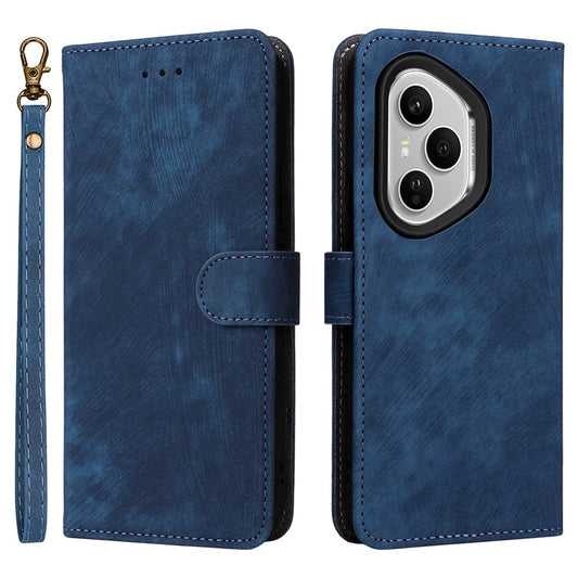 Honor 400 Pro 5G (Global) Wallet-Handyhülle – RFID-blockierende PU-Leder- mit Ständer und Riemen