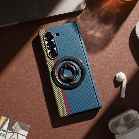 Galaxy Z Fold5 5G Magnet-Ring Hülle mit Ständer & Schutzfolie