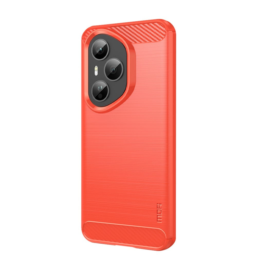 MOFI For Honor 400 Pro 5G (Global) Back Cover Brushed Texture Carbon Fiber Soft TPU Case