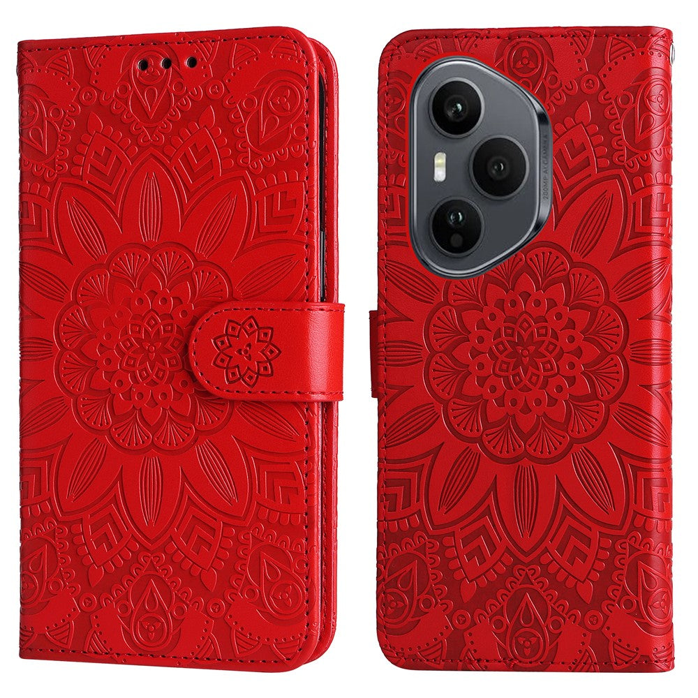 For Honor 400 Pro 5G (Global) Case Sunflower Imprint Leather Wallet Phone Cover