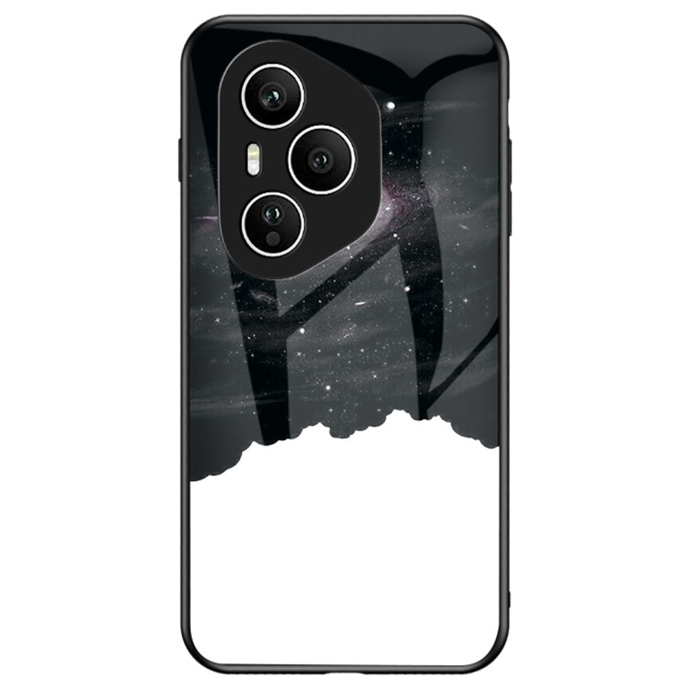 For Honor 400 Pro 5G (Global) Case Starry Sky Pattern Tempered Glass Phone Cover