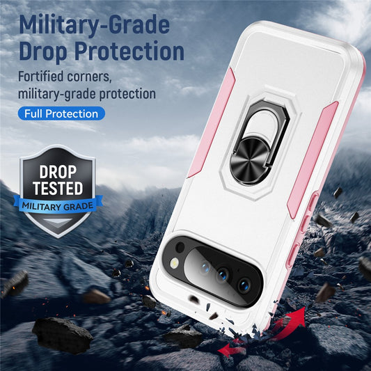Pixel 10 / 10 Pro Schutzhülle – mit 360° Ring-Ständer & Militärschutz