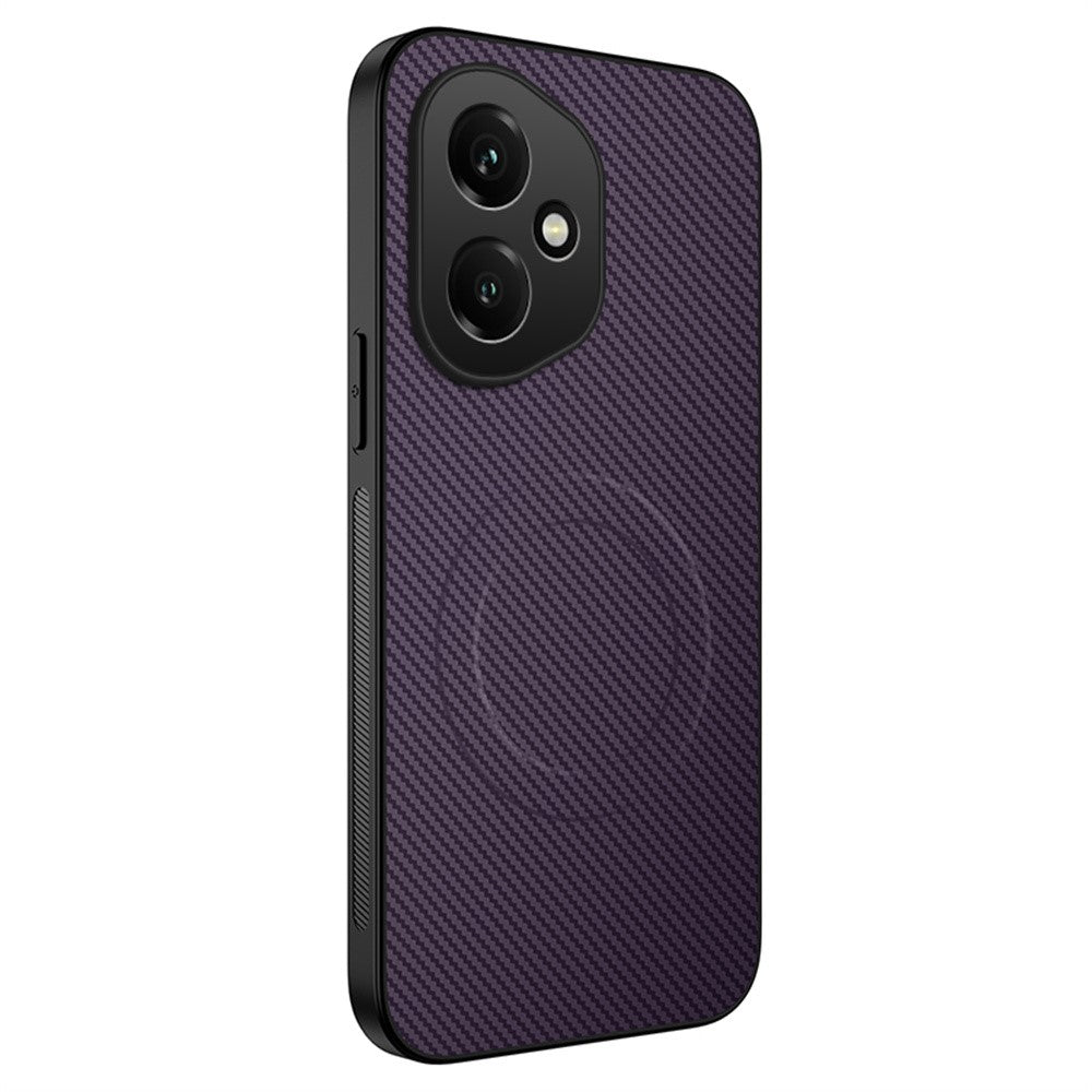 WANLONFENG TQ Series For Honor 400 5G (Global) Magnetic Case Carbon Fiber Texture PC TPU Phone Back Cover