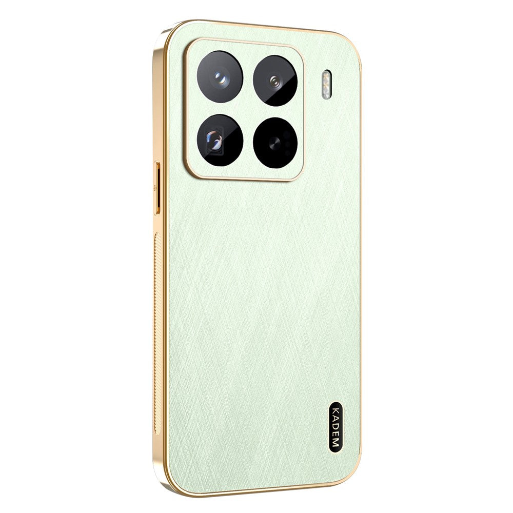 KADEM For Xiaomi 15 Pro Case Electroplating Silk Texture PU + TPU Phone Back Cover