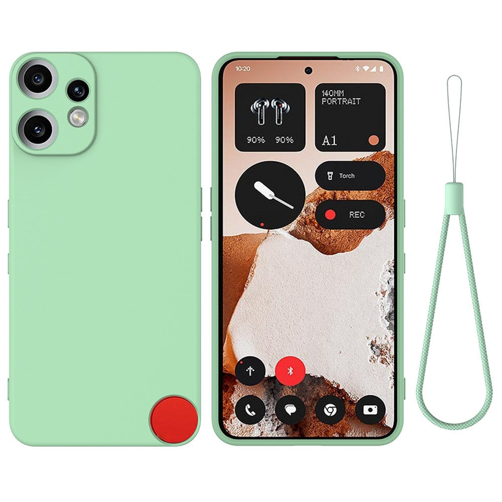 For Nothing CMF Phone 2 Pro Liquid Silicone Case Phone Back Cover with Hand Strap