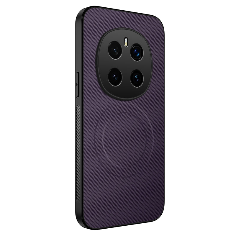 WANLONFENG For Honor Magic7 Pro 5G Magnetic Case TQ Series Carbon Fiber Texture PC TPU Phone Cover