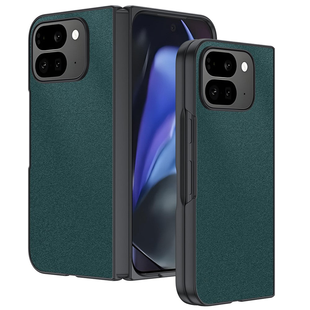 For Google Pixel 10 Pro Fold Case PU Leather Coated PC Anti-Drop Folding Phone Cover