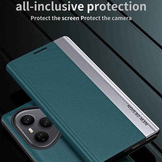 Honor 400 Pro 5G (Global) Handyhülle – Fallschutzhülle aus Leder mit Ständer