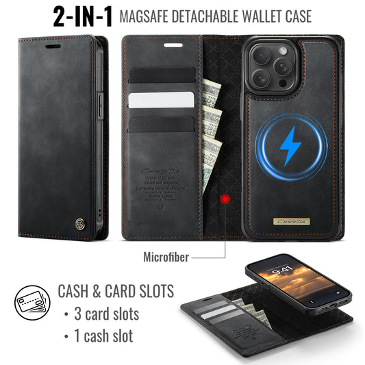 iPhone 15 Pro Wallet-Hülle – Kompatibel mit MagSafe mit RFID-Blockierung