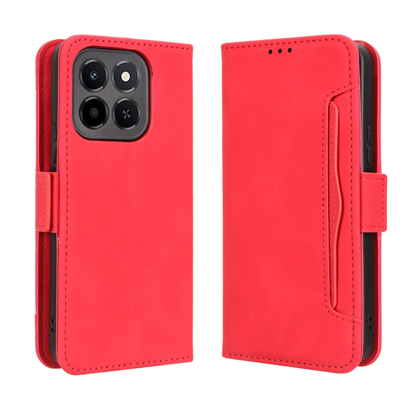 For Honor X6c 4G Leather Case Phone Wallet Cover with Multiple Card Slots