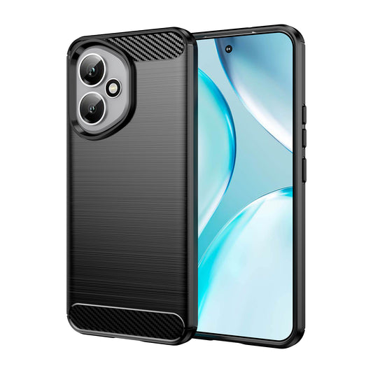 Honor 400 5G (Global) Handyhülle – WANLONFENG mit Displayschutzfolie der LS-Serie, großes Linsenloch, gebürstete Textur, TPU