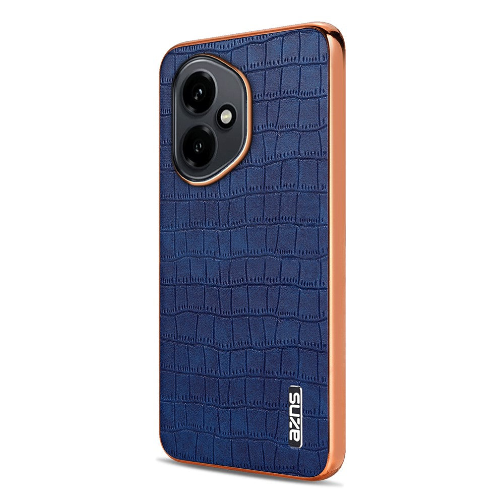 AZNS For Honor 400 5G (Global) Case Electroplating Crocodile Texture PU + TPU Phone Cover
