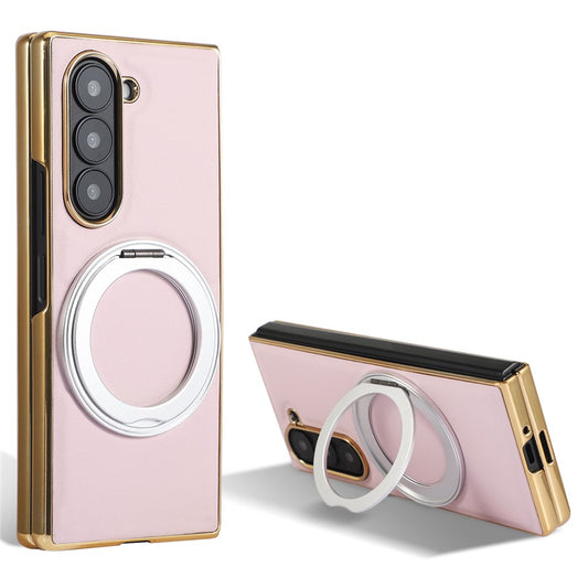 Galaxy Z Fold7 5G – Magnetische Handyhülle aus Kunststoff, PU-Leder und TPU, mit Ständer