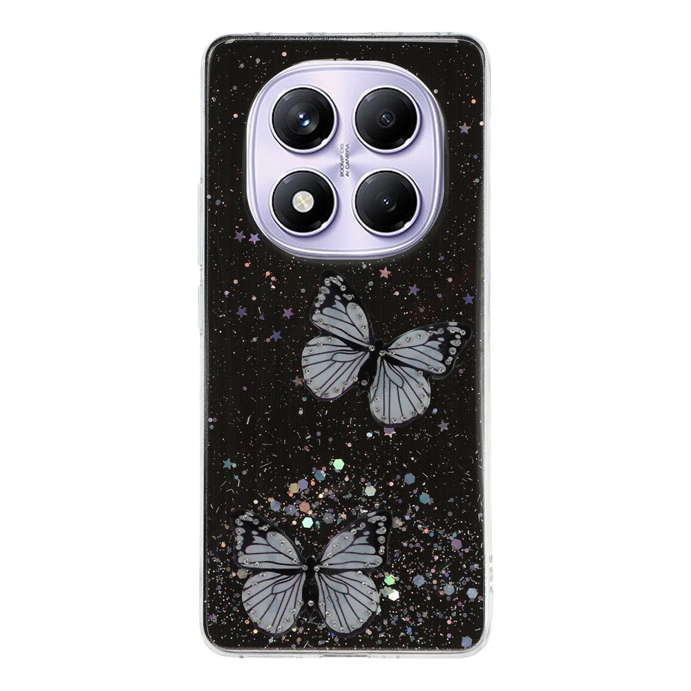 For Xiaomi Redmi Note 14 Pro 4G Case Epoxy PVC Butterfly TPU Aesthetics Phone Cover